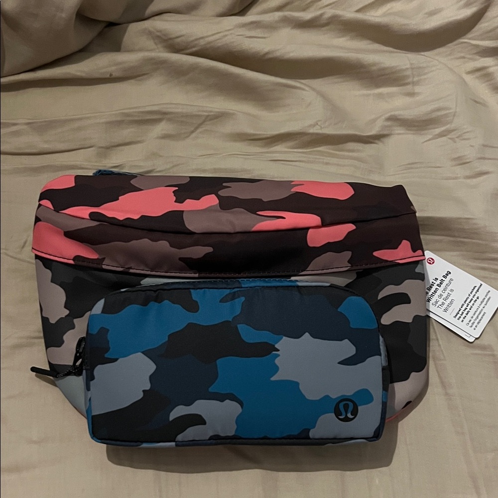 lululemon athletica Camo Belt Bag - Black, Pink, Blue